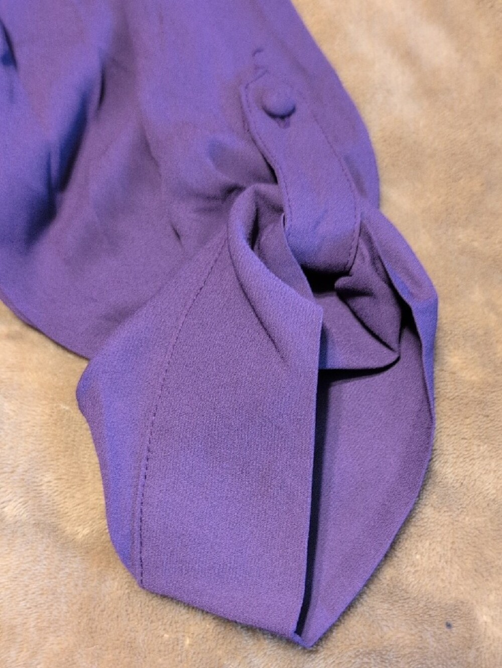 torrid Harper Purple V-Neck 3/4 Sleeve Blouse Size 00 - Picture 3 of 4